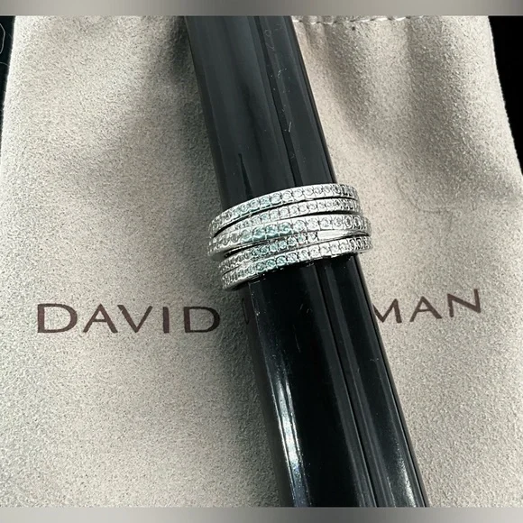 David Yurman Sterling Silver Stacked Band Ring 7